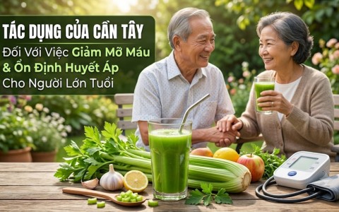 Tác Dụng Của Cần Tây Đối Với Việc Giảm Mỡ Máu Và Ổn Định Huyết Áp Cho Người Lớn Tuổi 